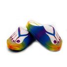 Chinelos engraçados com estampa de flip-flop 3D, pelúcia, algodão quente, casinha