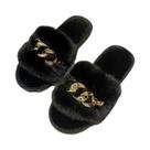 Chinelos Femininos De Inverno Para Uso Interno, Antiderrapantes, Com Design De Corrente, Cor Sólida Chinelos Femininos De Inverno Para Uso Interno, Antiderrapantes, Com Design De Corrente, Cor Sólida