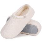 Chinelos femininos HomeTop Fuzzy Memory Foam Loafer Cream