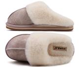 Chinelos femininos KuaiLu Christmas Fluff Memory Foam Beige 7