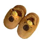 Chinelos fofos de desenho animado Capivara Plush Warm Winter House Chinelos fofos de desenho animado Capivara Plush Warm Winter House
