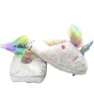 Chinelos fofos de desenho animado de unicórnio de pelúcia Warm Fluffy House Chinelos fofos de desenho animado de unicórnio de pelúcia Warm Fluffy House