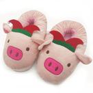 Chinelos fofos de pelúcia de porco para adultos, casa quente de animais de desenho animado Chinelos fofos de pelúcia de porco para adultos, casa quente de animais de desenho animado