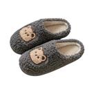 Chinelos fofos de urso fofo, sapatos de casa de pelúcia quentes para mulheres e homens