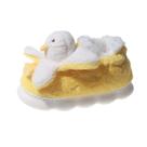 Chinelos Funny Cartoon Banana Bird Plush Warm para mulheres