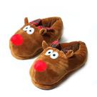 Chinelos Funny Cartoon Reindeer Plush Warm Cozy House