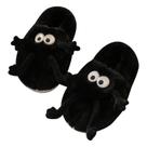 Chinelos Funny Soot Ball Plush para mulheres e homens