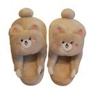 Chinelos Furry Bear Warm Plush, antiderrapantes, para uso interno, unissex