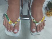 Chinelos havaianas square personalizados com pingentes Chinelos havaianas square personalizados com pingentes