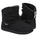 Chinelos LongBay Warm Chenille Knit Bootie, espuma viscoelástica feminina