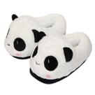Chinelos Panda Warm Plush, antiderrapantes, para uso interno, unissex