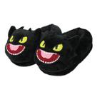 Chinelos Toothless Smile Anime Plush Warm para 35 a 43 jardas