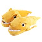 Chinelos Yellow Dinosaur Anime Plush Home Cotton, tamanho 28 cm