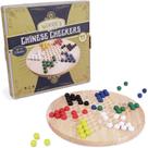 Chinese Checkers Brybelly, toda em madeira natural com bolinhas de madeira