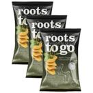 Chips de Batata-Doce Azeite e Manjericão Roots to Go contendo 3 pacotes de 45g cada