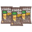 Chips de Batata-Doce Azeite e Manjericão Roots to Go contendo 3 pacotes de 45g cada