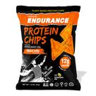 Chips de Proteína Natural Endurance Sabor Nacho Veganas 37 g Pack com 8