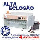 Chocadeira Elétrica ALTA ECLOSÃO Automática Trivolt com 4 ventiladores e carregador embutido 120 ovos com ovoscópio