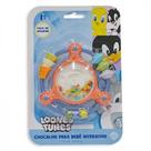 Chocalho Cubinho Interativo Looney Tunes EBN Amarelo e Bege Educativo Sensorial