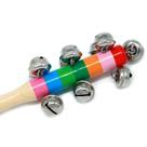 Chocalho de Guizos Sensorial Instrumento Musical Infantil Cabo de Madeira 19cm Brinquedo Educativo Chocalho de Guizos Sensorial Instrumento Musical Infantil Cabo de Madeira 19cm Brinquedo Educativo