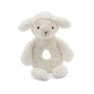 Chocalho de Pelúcia Ovelha Bashful Jellycat Macia 15 cm