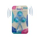 Chocalho Infantil 3 bolas Emite barulho Azul e Rosa - Baby Go Chocalho Infantil 3 bolas Emite barulho Azul e Rosa - Baby Go