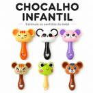 Chocalho Infantil Bebê Colorido Educativo Brinquedo Sensorial Musical Coordenação Motora