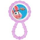 Chocalho Mordedor Para Bebe Macio Flexível Rosa José Totoy BabyGo