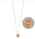 Chocker com Pingente Cravejado Redondo GARIMPO Banhado a Ouro 18k Feminino Chocker com Pingente Cravejado Redondo GARIMPO Banhado a Ouro 18k Feminino