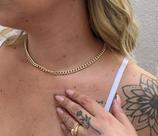Chocker Corrente Grumet Grossa Banho de Ouro18k