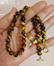 Chocker em Esferas de Olho de Tigre