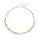 Chocker folheada a ouro com zircônias BRANCO 532509 Rommanel Chocker folheada a ouro com zircônias BRANCO 532509 Rommanel