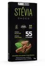 Chocolate amargo vegano 55 cacau 70g steviachoco
