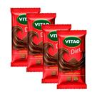Chocolate Diet Vitao Ao Leite 22g Kit com quartro unidades