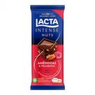 Chocolate Lacta Intense Nuts 40% Cacau Amêndoas e Framboesa 85g