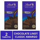 Chocolate Lindt Classic, Amargo, 2 barras de 100g