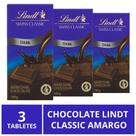 Chocolate Lindt Classic, Amargo, 3 barras de 100g