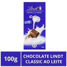 Chocolate Lindt Classic, Ao Leite, Barra de 100g