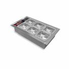 Chocolateira embutida Gourmet 6 cubas Zepper ZPCHG06E inox Chocolateira embutida Gourmet 6 cubas Zepper ZPCHG06E inox