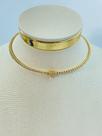 Choker Aro Bolinha com Pingente Estrela Cravejada em Zircônia - Banho Ouro 2 Milésimos com Verniz Italiano e Extensora - 30cm + 9cm