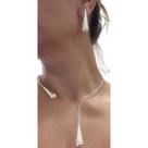 Choker Aro Gota Alongado Brinco Simples Moça Bonita