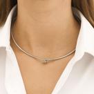 Choker aro liso fecho anzol banhada inoxidável