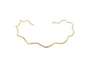 CHOKER ARO LISO ORGÂNICO BANHADO A OURO - 12 cm de Diâmetro e 4 mm de Largura