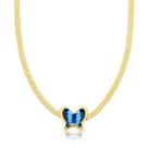 Choker Borboleta em Fita Diamantada Revestida em Ouro Choker Borboleta em Fita Diamantada Revestida em Ouro