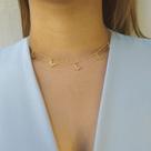 choker borboletas banho no ouro 18k choker borboletas banho no ouro 18k