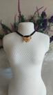 Choker Cavalo Coração Couro