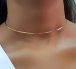 Choker colar aro 35cm banhado ouro18k Moderno Casual
