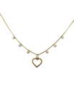 choker coração delicado com zirconias