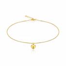 Choker Coração Liso Banhado em Ouro18k