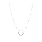 Choker Coração Vazado de Prata 925
